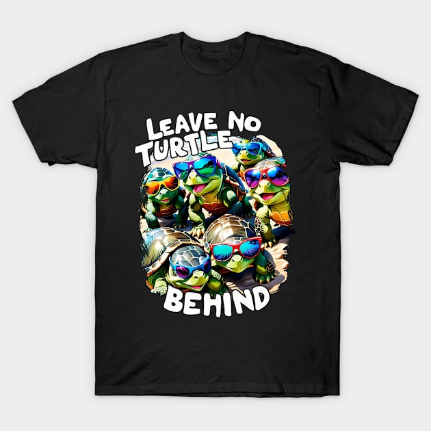 Leave no Turtle Behind Save the Turtles T-Shirt by creative